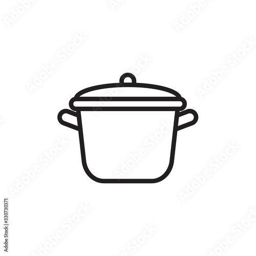 Pot icon template black color editable. Pot icon symbol Flat vector illustration for graphic and web design.