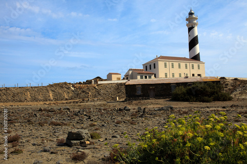Cape Favaritx, Menorca / Spain - June 23, 2016: The lighthouse at Cape Favaritx, Menorca, Balearic Islands, Spain