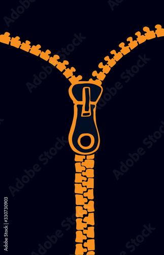 Zipper. Vector drawing