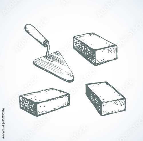 Trowel. Vector drawing