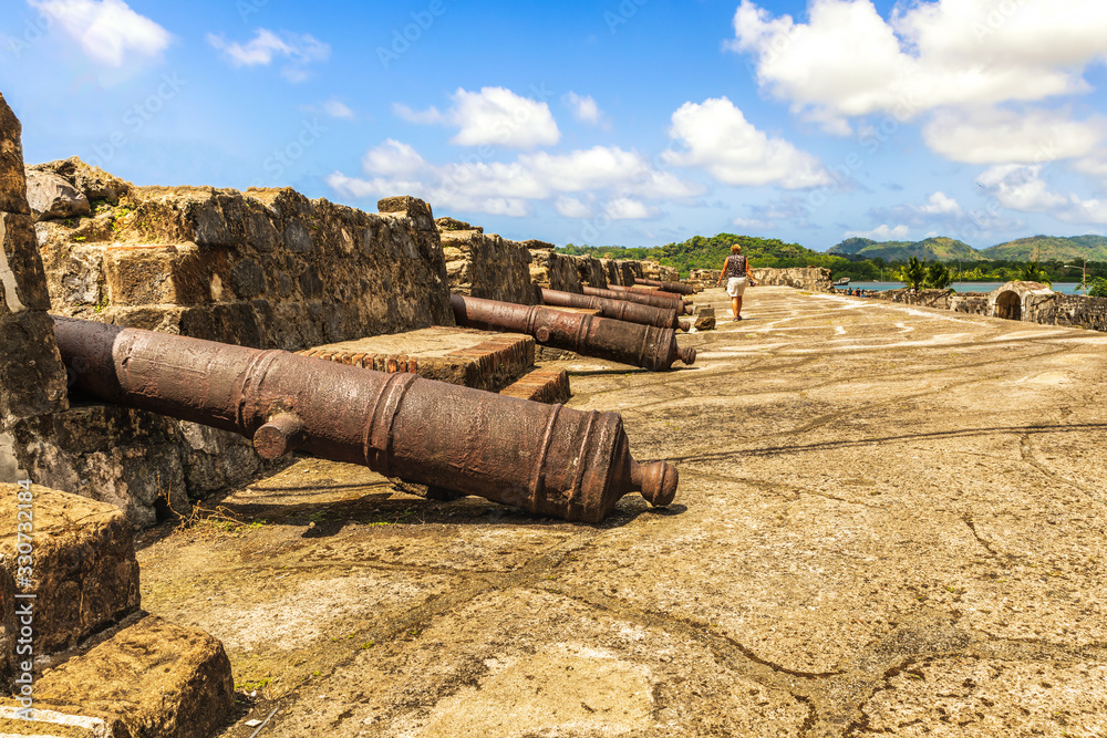 UNESCO World Heritage Site Fort San Jeronimo located in Portobelo, Panama.