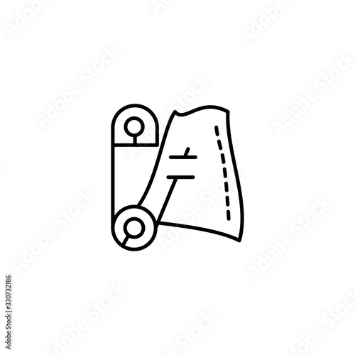 Cloth, pin icon. Simple line, outline vector elements of tailor for ui and ux, website or mobile application