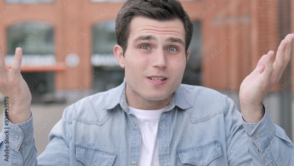 Young Man Upset by Loss Outdoor Young Man Upset by Loss Outdoor