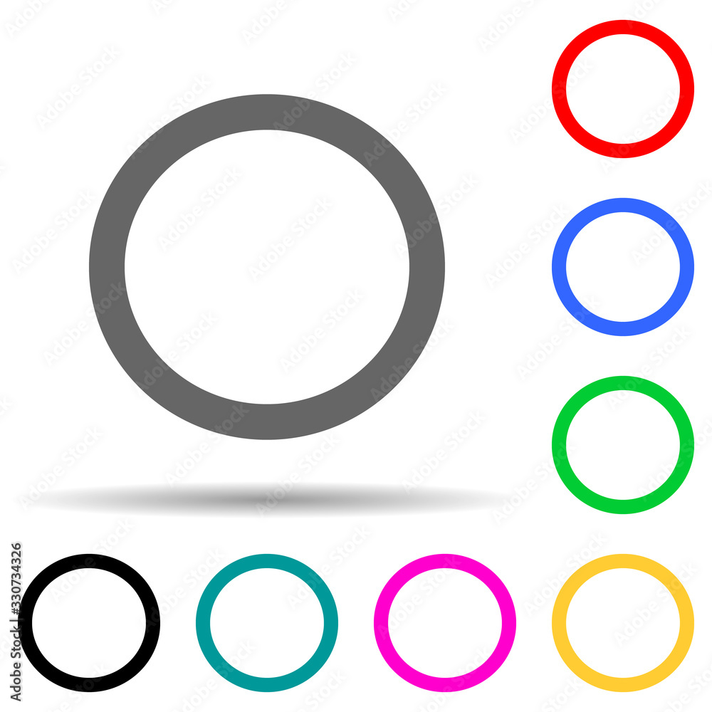 a circle multi color style icon. Simple thin line, outline vector of web icons for ui and ux, website or mobile application a circle multi color style icon. Simple thin line, outline vector of web icons for ui and ux, website or mobile application