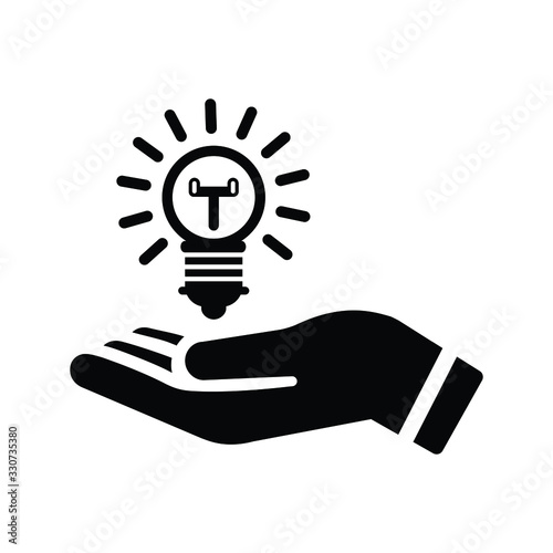 Business idea generate black icon, brainstorming, thinking