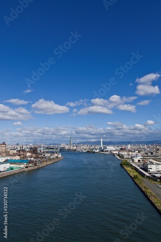 Scenery of industrial area in Osaka. © www555www