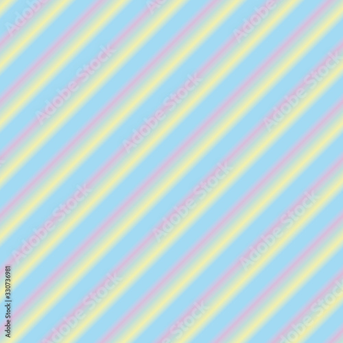 Gradient rainbow stripes seamless diagonal abstract vector pattern in pastel colors. Simple decorative surface print design. Great for backgrounds, stationery and packaging.
