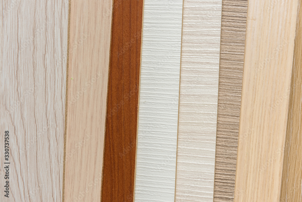 Naklejka premium Sampler material texture sor furniture design interior. Floor catalog for decoration home. industry