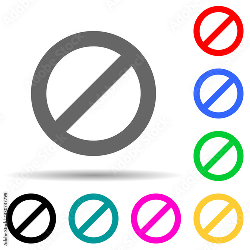 Free Download prohibition multi color style icon. Simple thin line, outline vector of web icons for ui and ux, website or mobile application - GFXLoad