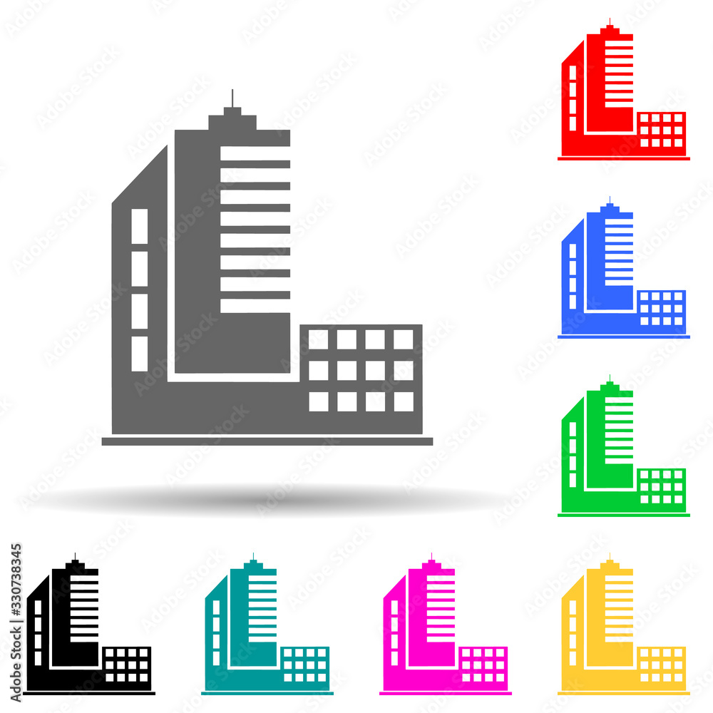 Obraz premium game character in a circle multi color style icon. Simple thin line, outline vector of web icons for ui and ux, website or mobile application