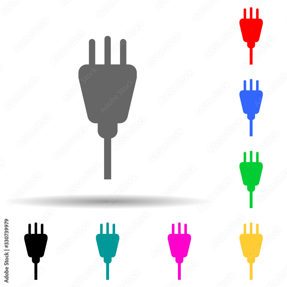 electric outlet multi color style icon. Simple thin line, outline vector of web icons for ui and ux, website or mobile application electric outlet multi color style icon. Simple thin line, outline vector of web icons for ui and ux, website or mobile application