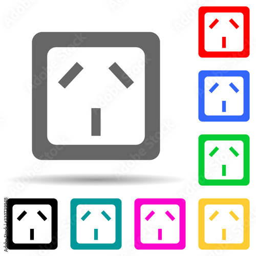 electrical plug multi color style icon. Simple thin line, outline vector of web icons for ui and ux, website or mobile application