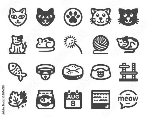 cat icon set,vector and illustration
