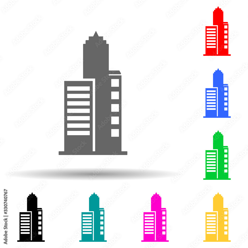 Obraz premium the letter P multi color style icon. Simple thin line, outline vector of web icons for ui and ux, website or mobile application