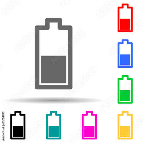 average battery level multi color style icon. Simple thin line, outline vector of web icons for ui and ux, website or mobile application