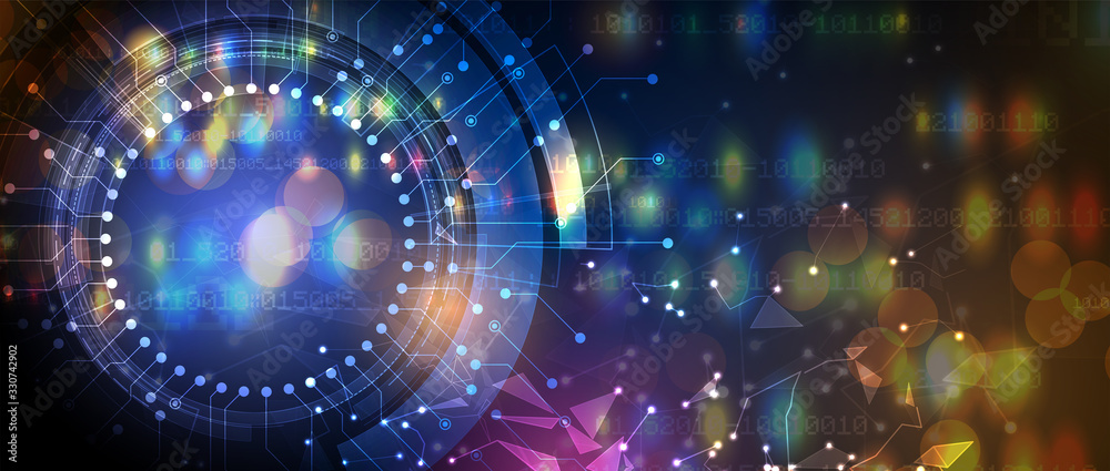 Technology data background, idea of global business solution Technology data background, idea of global business solution