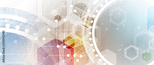 Technology data background, idea of global business solution