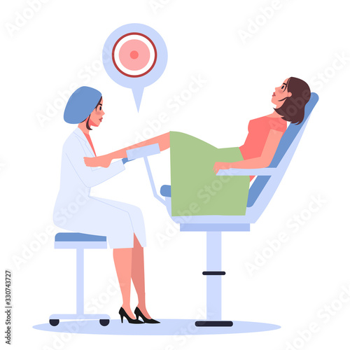 Young woman have in vitro fertilization treatment in fertility clinic.