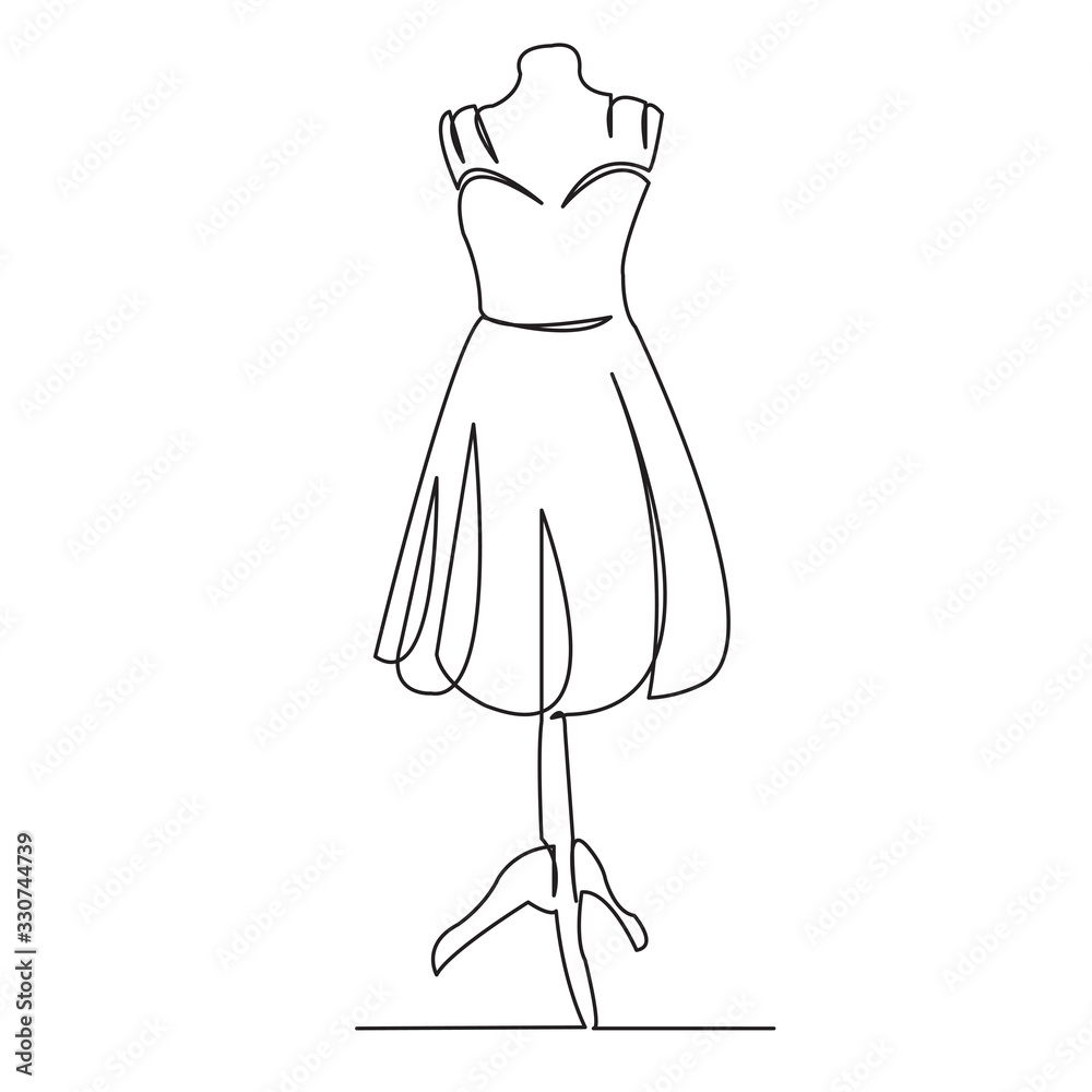 dress on a mannequin in the window dress on a mannequin in the window