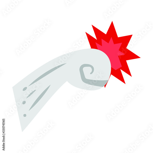 Motivation exercise Strong Will Power Concept, Strong Arm Hitting the Red Target Vector Glyph Icon Design