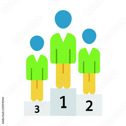 Grey Winners Podium Concept, The medallists Podia on White background, Motivational Symbol Vector Flat Icon Design