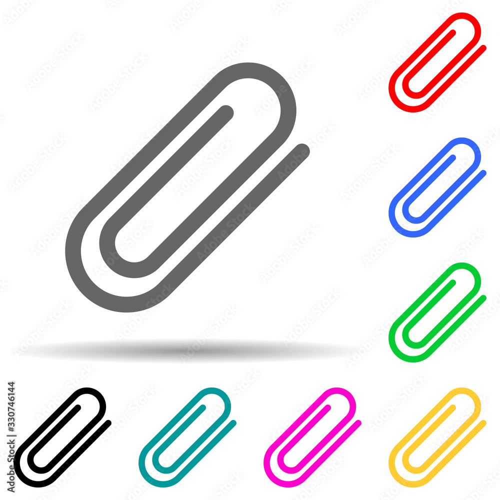 clip multi color style icon. Simple thin line, outline vector of web icons for ui and ux, website or mobile application clip multi color style icon. Simple thin line, outline vector of web icons for ui and ux, website or mobile application