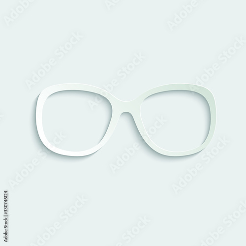 paper glasses vector icon. sun glasses sign