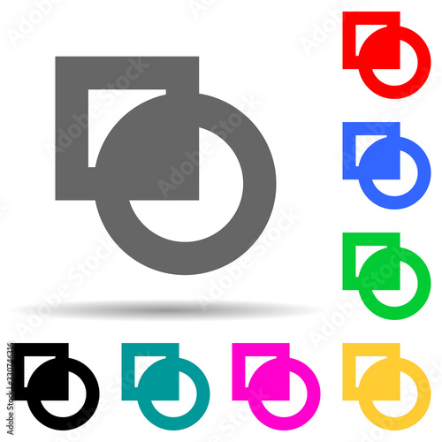 cut sign multi color style icon. Simple thin line, outline vector of web icons for ui and ux, website or mobile application