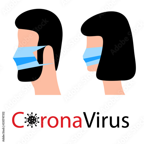 Coronavirus 2019-nCoV, people in medical face mask