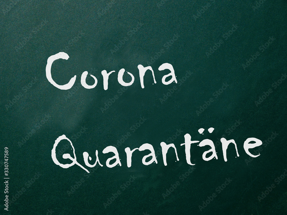 Fototapeta premium Corona Quarantäne