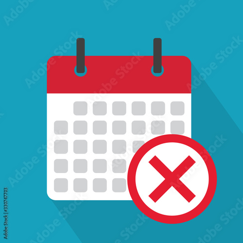 events cancelled concept- vector illustration
