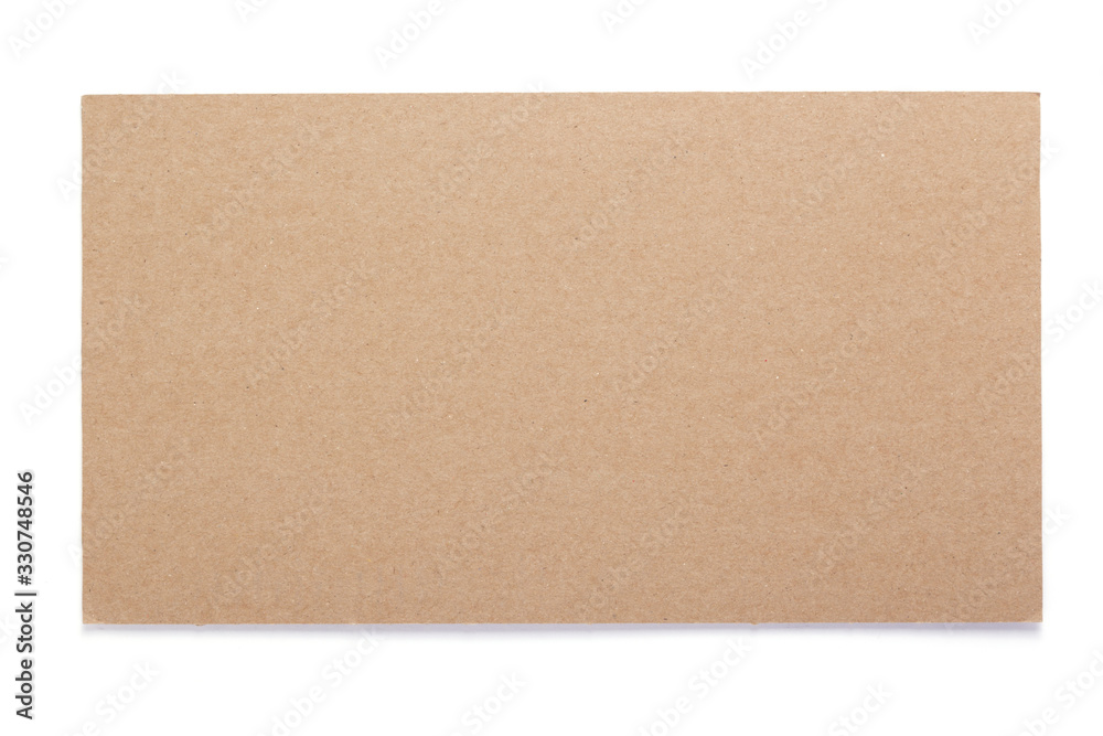 sheet of cardboard with empty pages  at white background