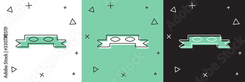 Set Thief eye mask icon isolated on white and green, black background. Vector Illustration