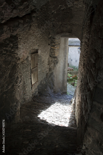Fototapeta Naklejka Na Ścianę i Meble -  Triora (IM), Italy - February 15, 2017: Old houses details in The witches village of Triora, Imperia, Liguria, Italy.