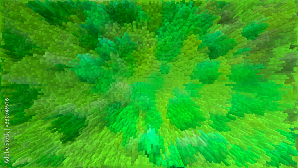 Abstract background with green space explode