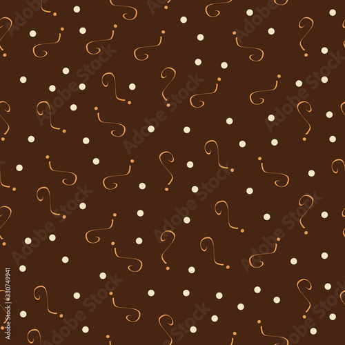 Question mark vector seamless pattern. Hand drawn sketch. FAQ button. Asking questions. Ask for help