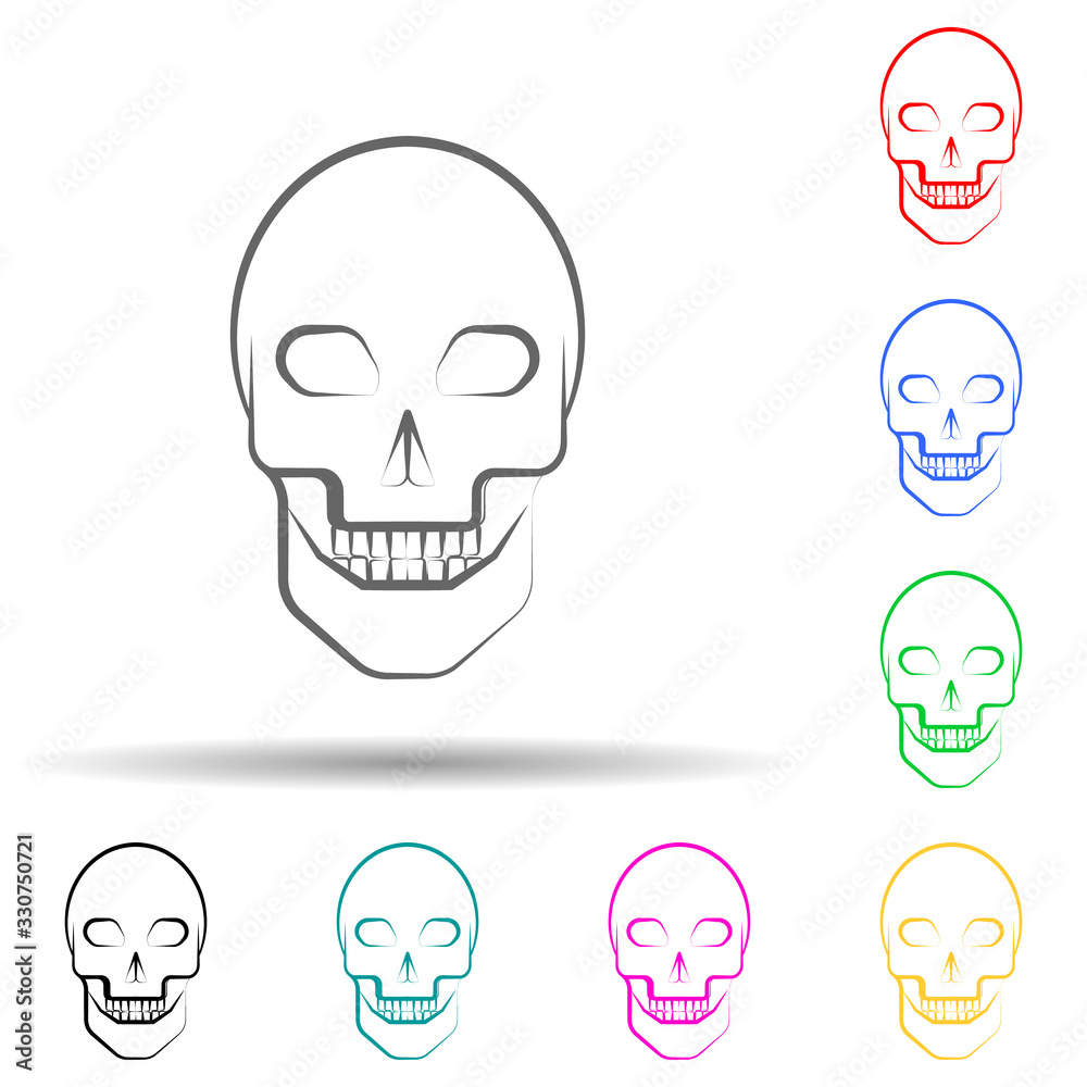 Bull skull multi color set icon. Simple thin line, outline vector of desert icons for ui and ux, website or mobile application Bull skull multi color set icon. Simple thin line, outline vector of desert icons for ui and ux, website or mobile application