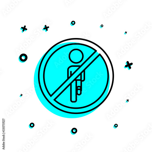 the mark is forbidden to be played icon. Simple thin line, outline, glyph, flat vector of education icons for ui and ux, website or mobile application