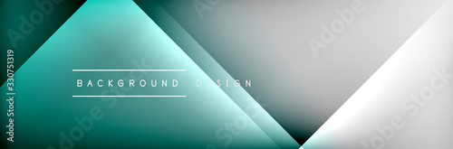 Abstract background - squares and lines composition created with lights and shadows. Technology or business digital template