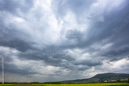 landscape with dramatic sky photo