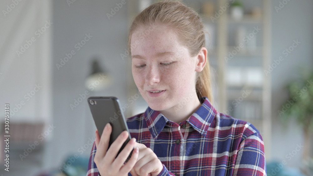 The Close Up of Young Woman Using Cell phone The Close Up of Young Woman Using Cell phone