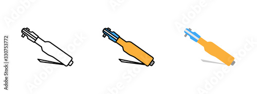 air ratchet icon set isolated on white background for web design