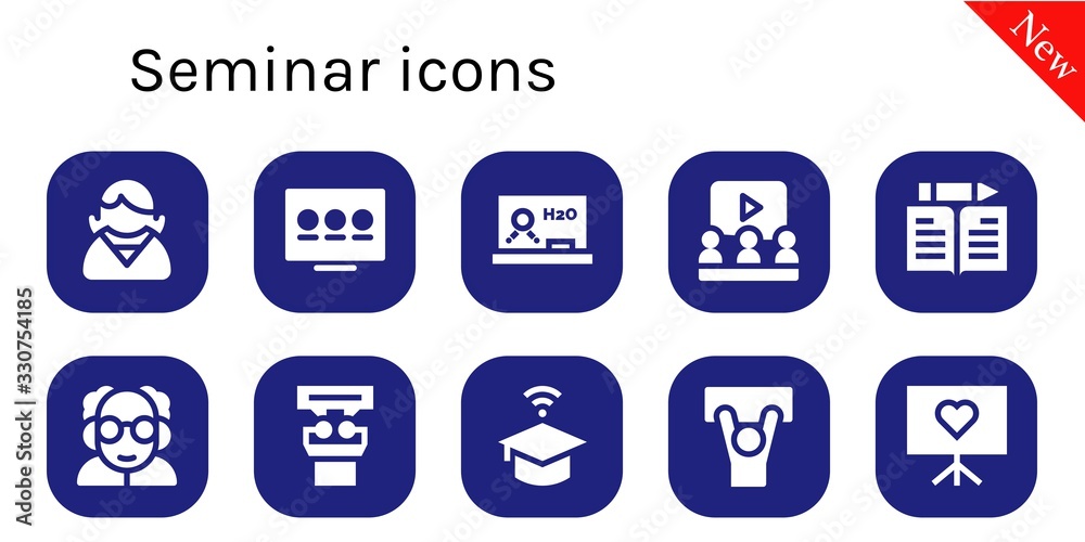 seminar icon set seminar icon set