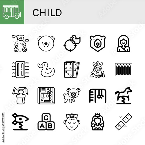 Set of child icons