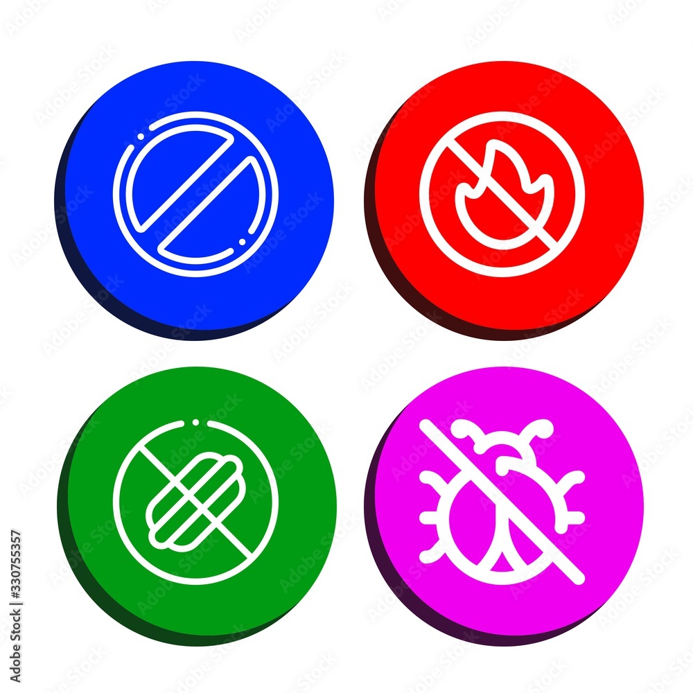Set of ban icons Set of ban icons