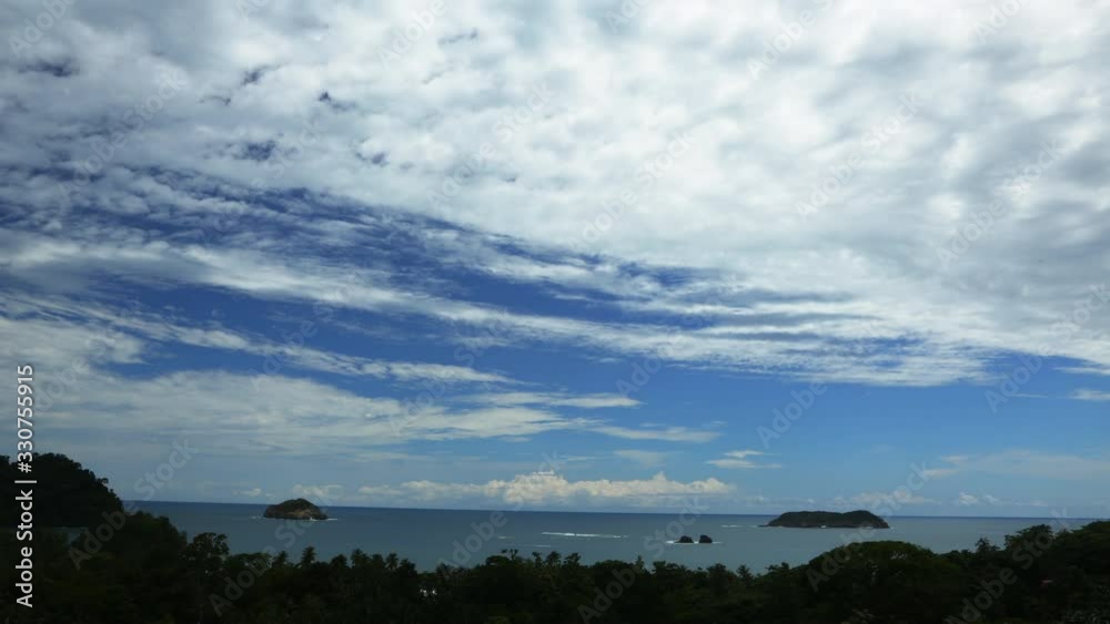 Time lapse of blue ocean and sky over Costa Rica beach Time lapse of blue ocean and sky over Costa Rica beach