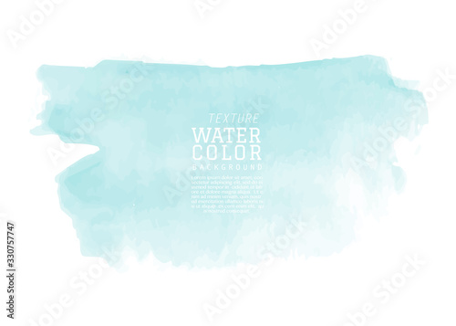 Abstract isolated mint watercolor splash
