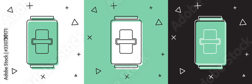 Set Electric light switch icon isolated on white and green, black background. On and Off icon. Dimmer light switch sign. Concept of energy saving. Vector Illustration