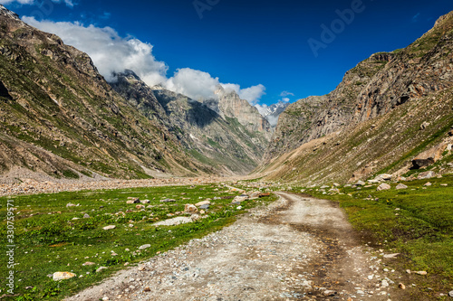 Dirt road in Himalayas. © Dmitry Rukhlenko