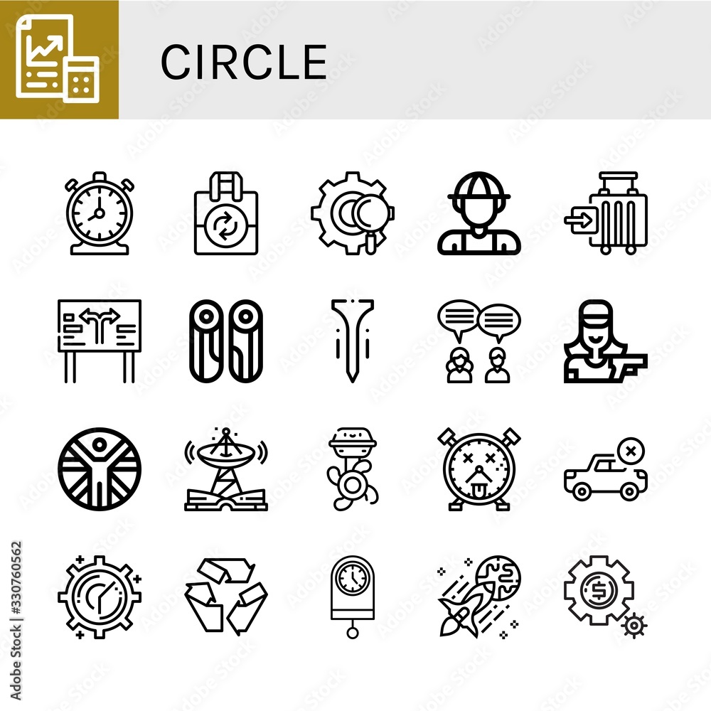 Fototapeta premium Set of circle icons